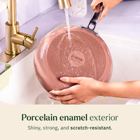 Frypan 24cm with glass lid - Jaipur Terracotta