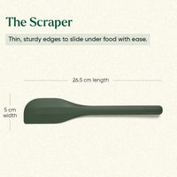 Set of 5 (Ladle, Brush, Flip, Stir, Scrape) - Coorg Green
