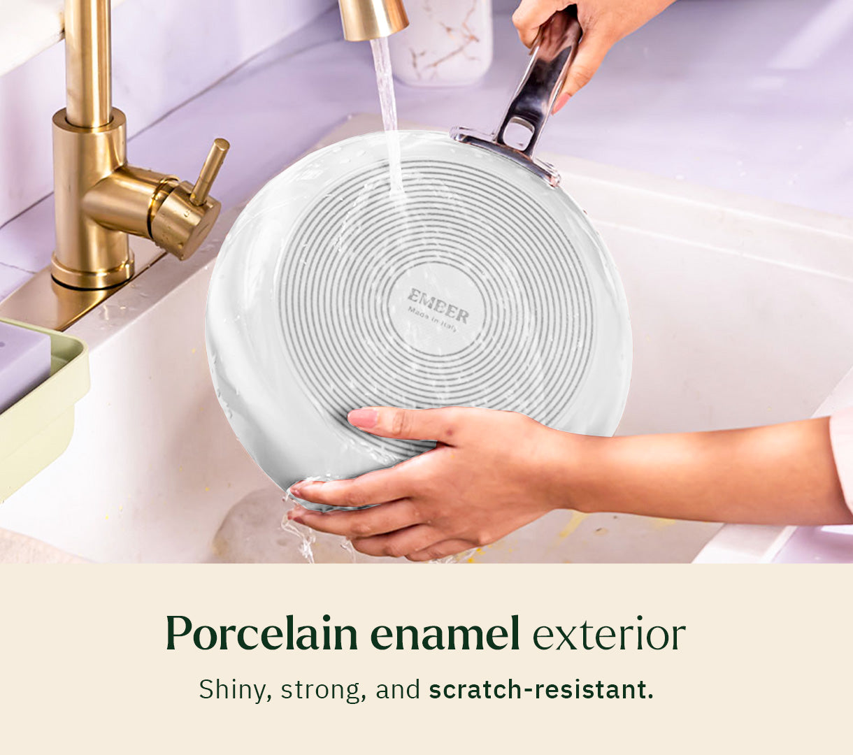 Frypan 24cm with glass lid - Himalayan Mist