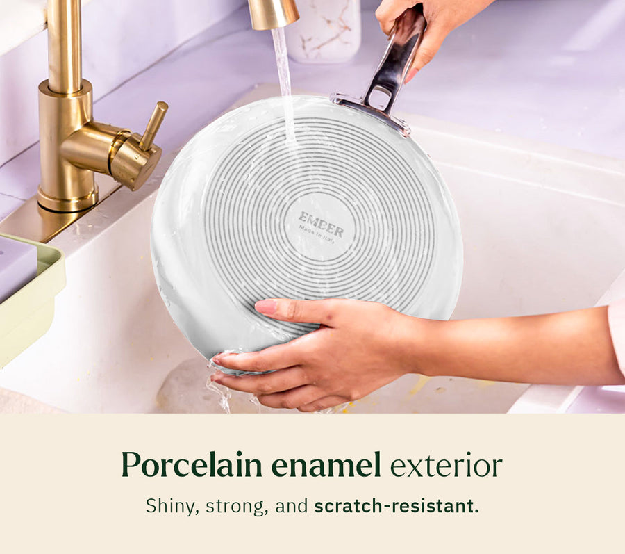 Frypan 24cm with glass lid - Himalayan Mist