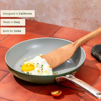 Frypan 24cm with glass lid - Coorg Green