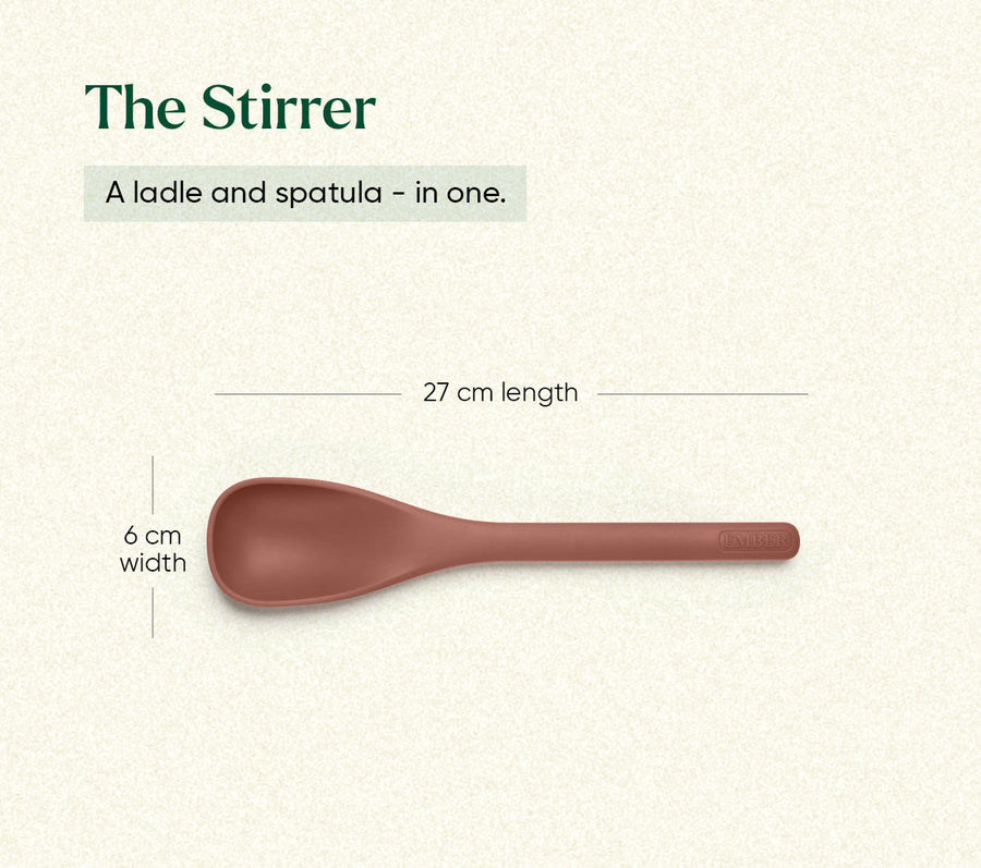 Set of 7 (Ladle, Brush, Flip, Stir, Scrape, Tong, Fish Spatula) - Jaipur Terracotta