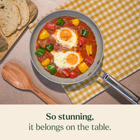 Frypan 24cm with glass lid - Jaipur Terracotta