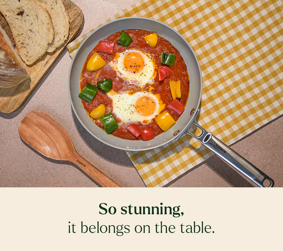 Frypan 24cm with glass lid - Jaipur Terracotta