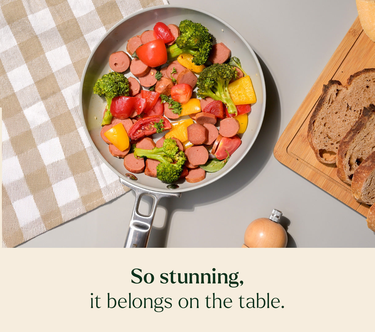 Frypan 24cm with glass lid - Coorg Green