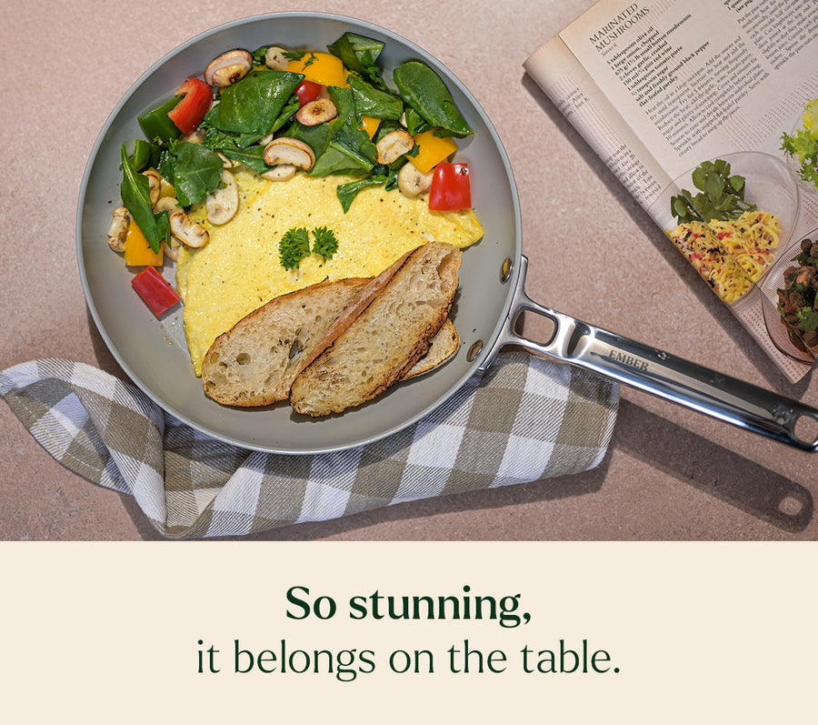 Frypan 24cm with glass lid - Nilgiri Blue