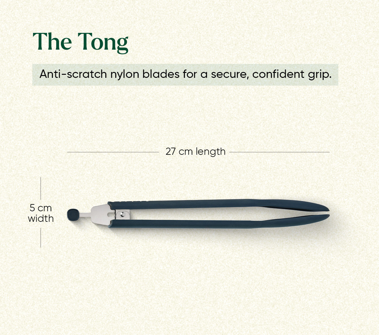 Set of 7 (Ladle, Brush, Flip, Stir, Scrape, Tong, Fish Spatula) - Nilgiri Blue