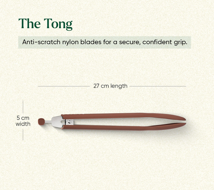 Set of 7 (Ladle, Brush, Flip, Stir, Scrape, Tong, Fish Spatula) - Jaipur Terracotta