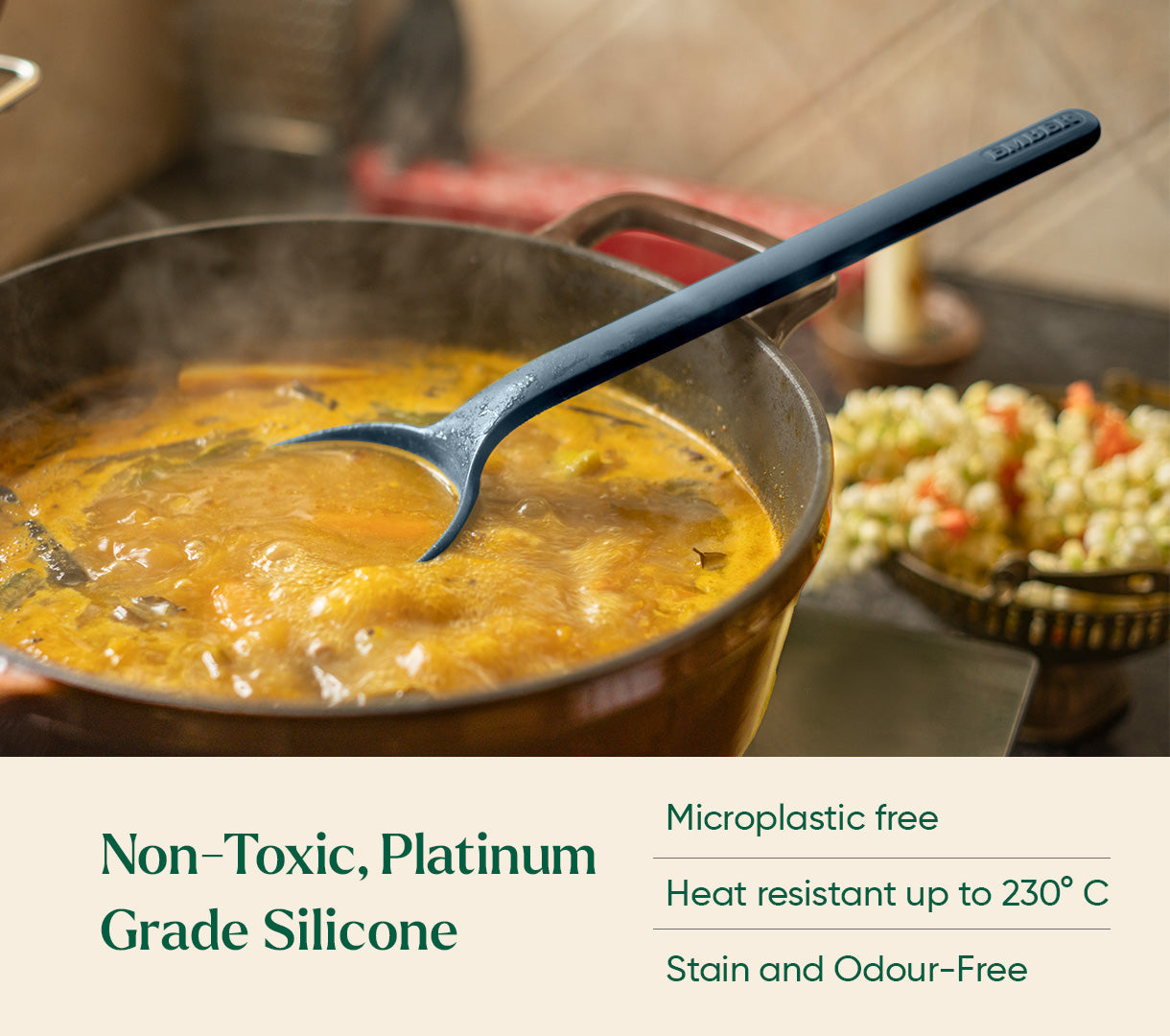 Set of 5 (Ladle, Brush, Flip, Stir, Scrape) - Nilgiri Blue