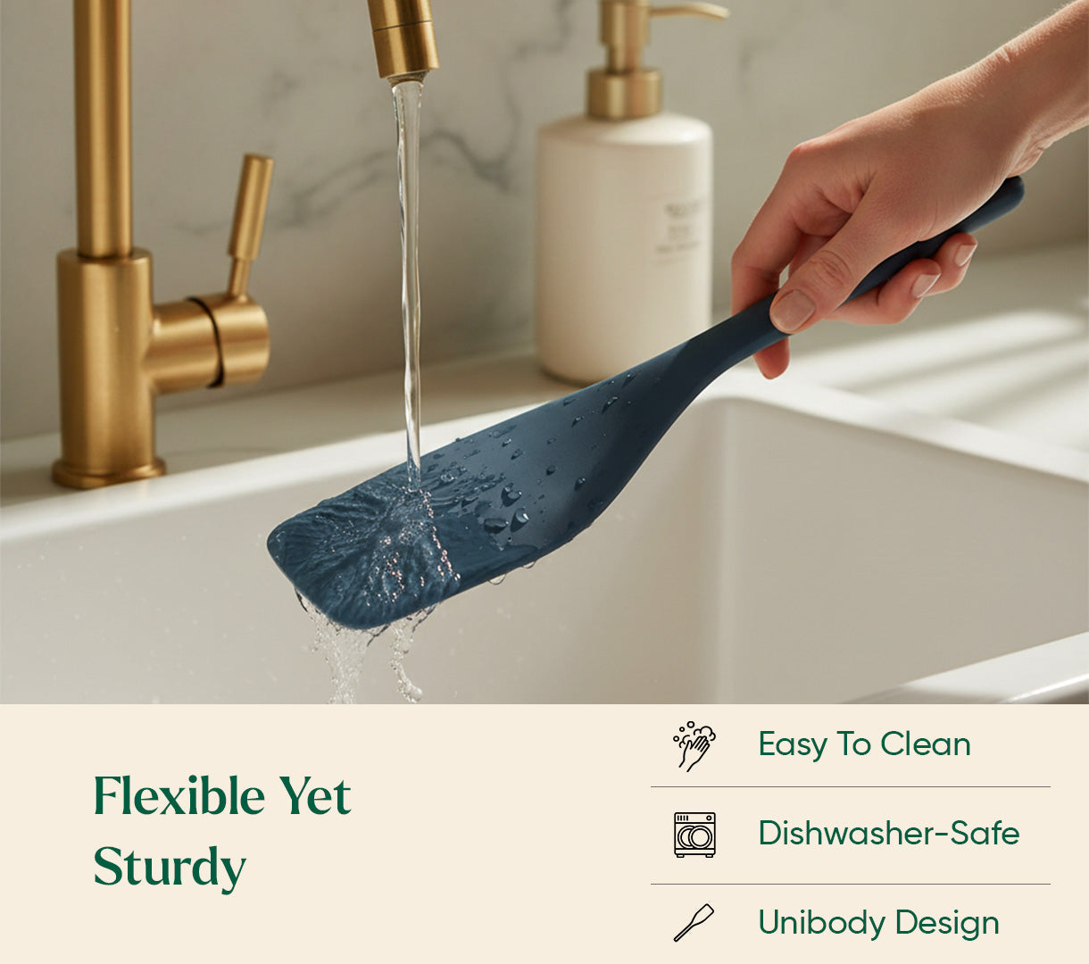 Set of 5 (Ladle, Brush, Flip, Stir, Scrape) - Nilgiri Blue