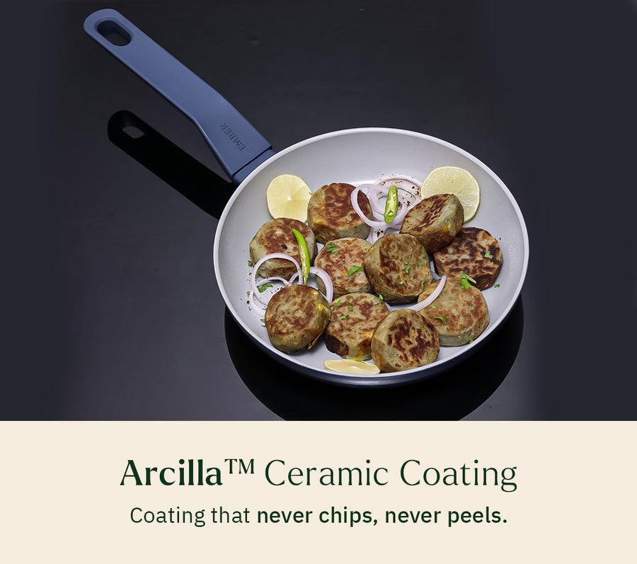 Everyday Cookware Trio with glass lid - Nilgiri Blue