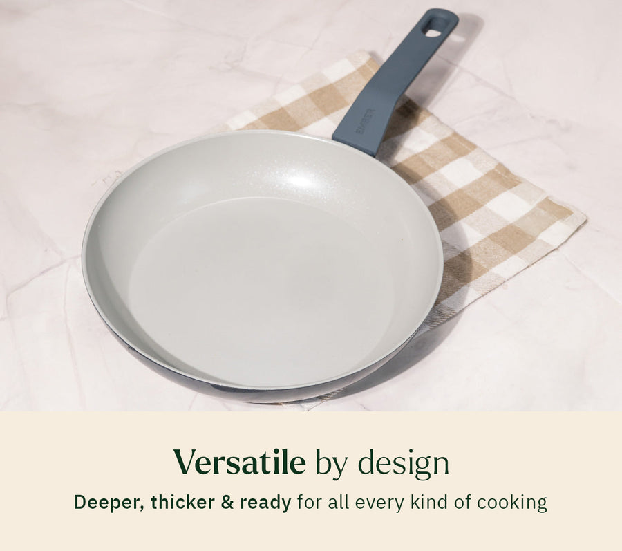 Frypan 24cm with glass lid (2.0) - Nilgiri Blue