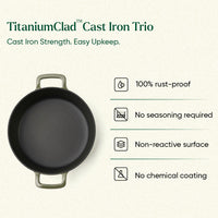 Cast Iron Trio with Storage - Sage