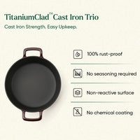 Cast Iron Trio with Storage - Wine