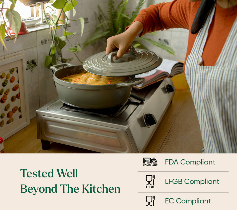 Cast Iron Trio with Storage - Sage