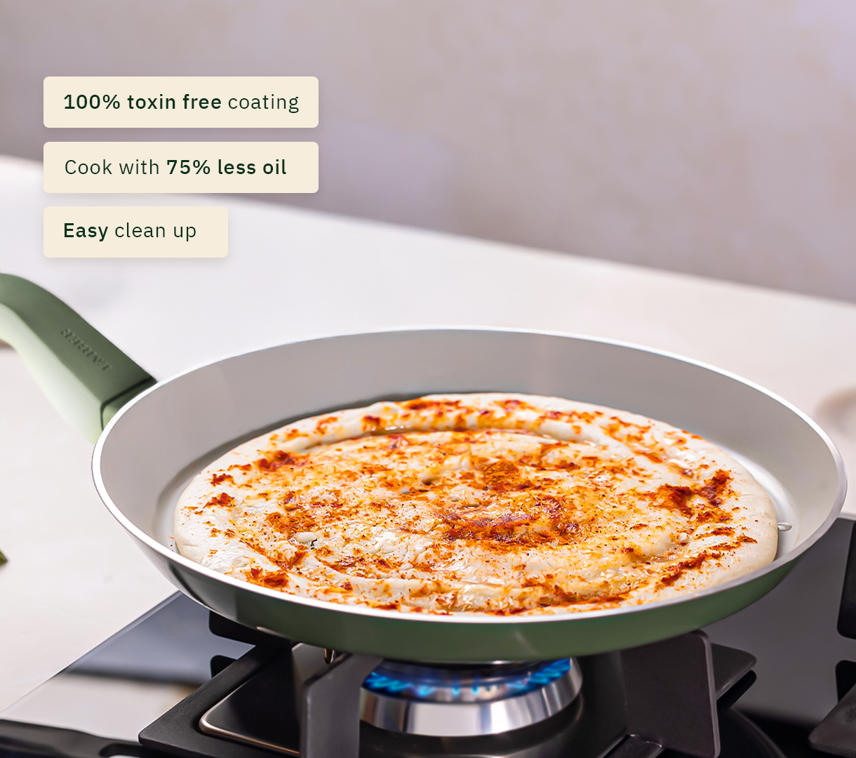 Everyday Cookware Trio with glass lid - Coorg Green