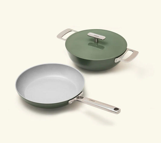 Ember Frypan + Kadai Duo - Coorg Green