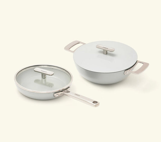 Ember Mini Frypan with glass lid + Kadai Duo - Himalayan Mist