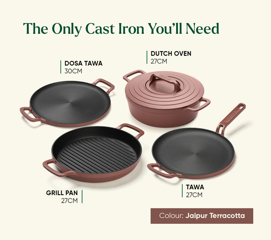 Pre-Seasoned Tawa 30 cm - Jaipur Terracotta