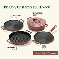 Pre-Seasoned Tawa 27 cm - Jaipur Terracotta