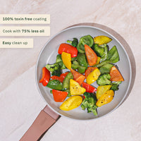 Frypan 24cm with glass lid (2.0) - Jaipur Terracotta