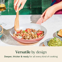 Frypan 24cm with glass lid (2.0) - Jaipur Terracotta