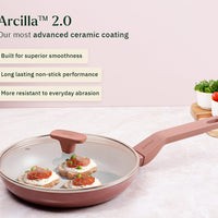 Frypan 24cm with glass lid (2.0) - Jaipur Terracotta