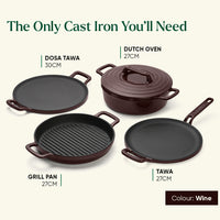 TitaniumClad™ Cast Iron Trio - Wine