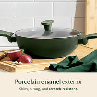 Everyday Cookware Trio with glass lid - Coorg Green