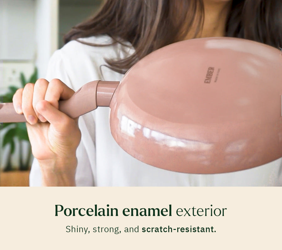 Everyday Cookware Trio with glass lid - Jaipur Terracotta